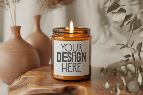 Amber Glass Jar Candle Mockup Review