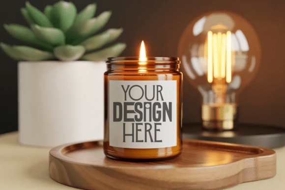 Amber Jar Candle Mockup: A Designer's Review