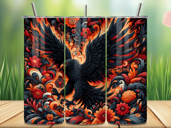 Black Phoenix Fire Floral Tumbler Wrap Review