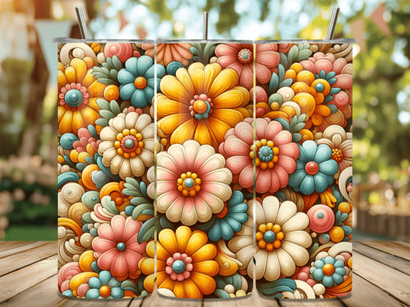 Boho 3D Floral Garden Bloom Tumbler Wraps Review
