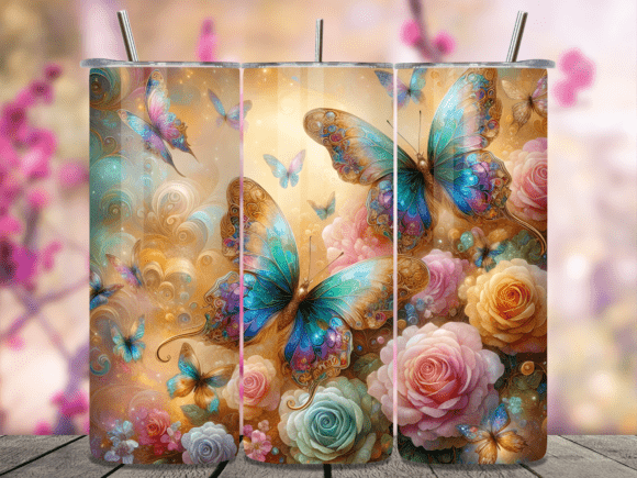 Boho Rose Gold Butterfly Tumbler Wraps Review