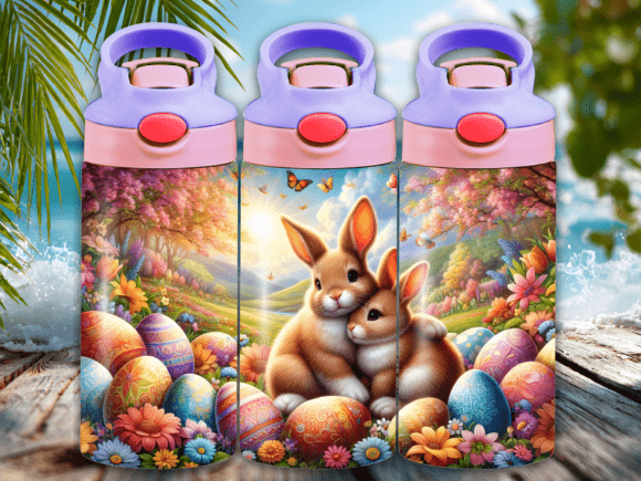 Bunny Couple Flip Top Kids Tumbler Wraps Review