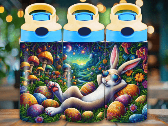 Bunny Sunglasses Flip Top Kids Tumbler Wraps Review