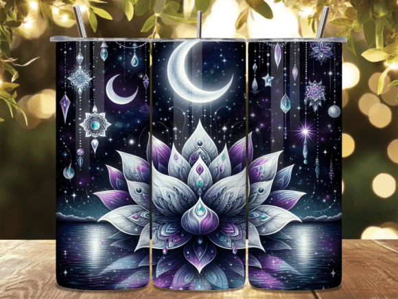 Celestial Moon Lotus Night Tumbler Wraps Review