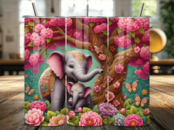 Cherry Blossom Elephant Tumbler Wrap Review