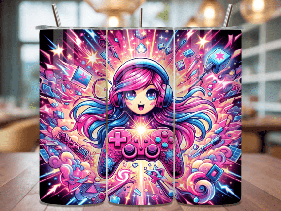 Chibi Girl Gaming Controller Tumbler Wraps Review