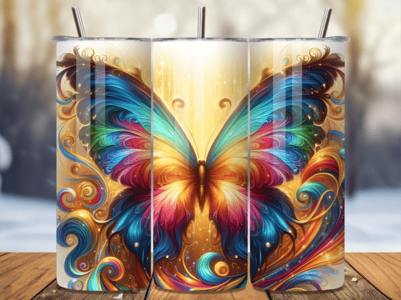 Colorful Abstract Butterfly Tumbler Wraps Review