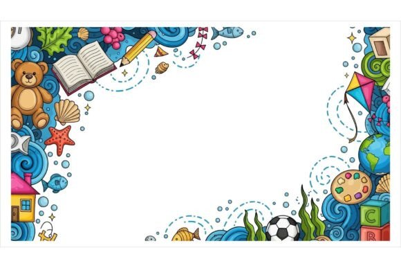 Colorful Underwater Educational Art Backgrounds