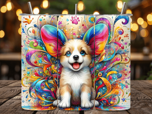 Colorful Watercolor Dog Art Tumbler Wraps Review