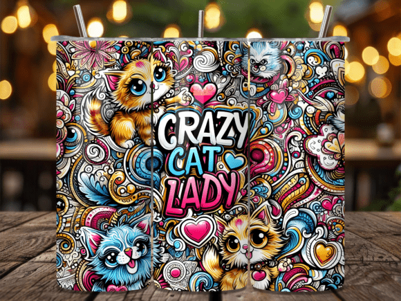 Comic Crazy Cat Lady Tumbler Wrap Review