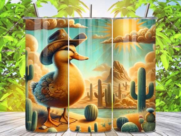 Cowboy Duck Desert Sunset Tumbler Wrap Review