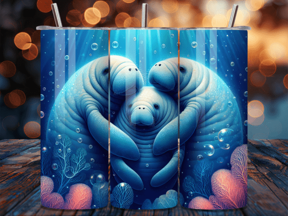 Cute Manatee Family Tumbler Wraps Review