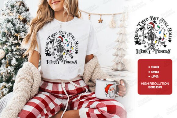 Dead Tired Skeleton SVG for T-Shirt Designs