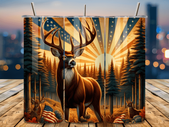 Deer American Flag Wildlife Tumbler Wrap Review