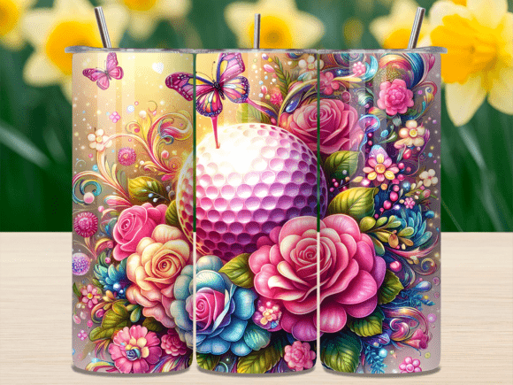 Floral Golf Ball Butterfly Tumbler Wrap Review