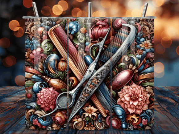 Floral Hair Stylist Scissors Tumbler Wraps Review