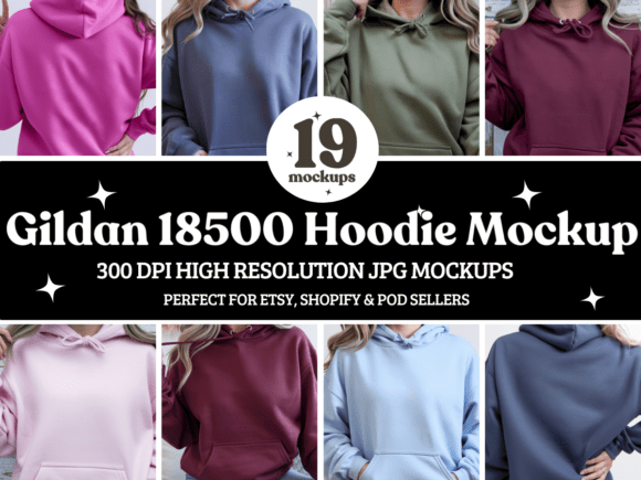Gildan 18500 Hoodie Mockup Bundle 9 Review