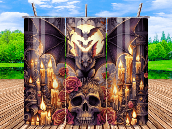 Gothic Bat Skull Tumbler Wraps Review