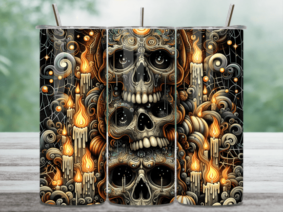 Gothic Skull Candle 20oz Tumbler Wrap Review