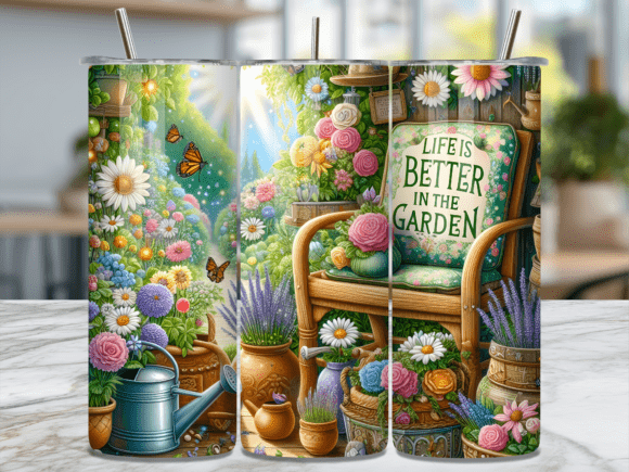 Life is Better in the Garden Tumbler PNG Review