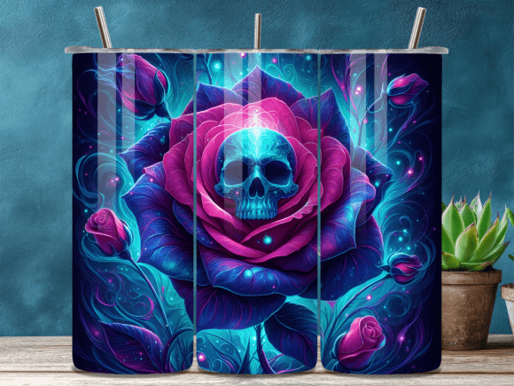 Neon Skull Rose Tumbler Wraps Review