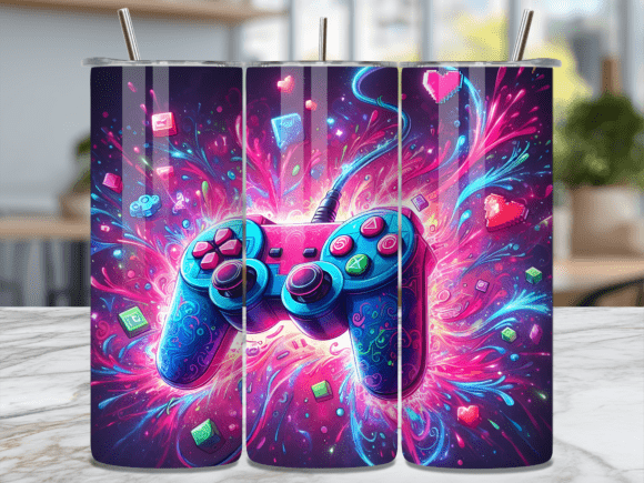 Neon Splash Game Controller Tumbler Wrap Review