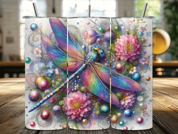 Pastel Floral Dragonfly Tumbler Wrap Review