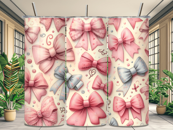 Pink Coquette Bows Tumbler Wrap Design Review