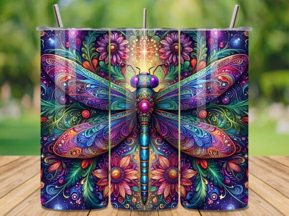 Psychedelic Neon Boho Dragonfly Tumbler Wraps Review