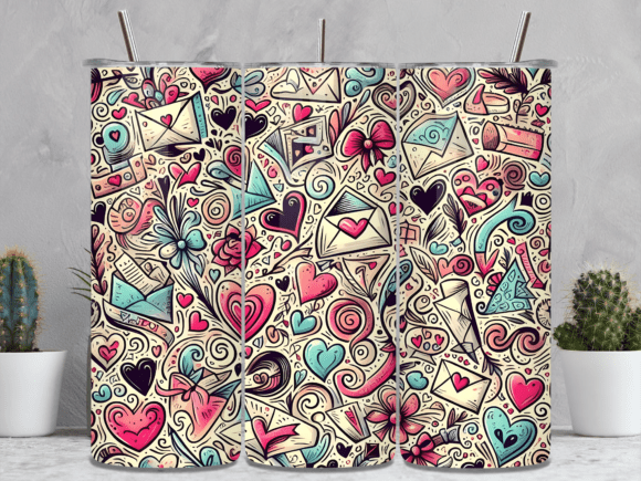 Retro Love Letter Heart Tumbler Wraps Review