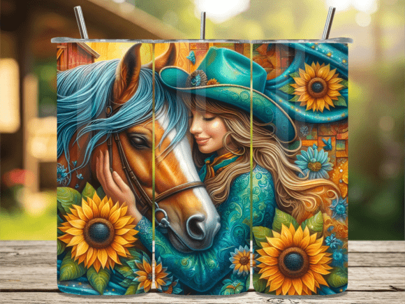 Sunflower Horse Girl Hug Tumbler Wrap Review