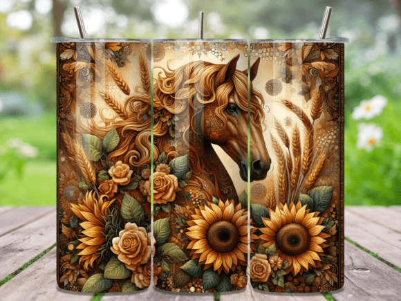 Sunflower Wheat Horse Tumbler Wraps Review