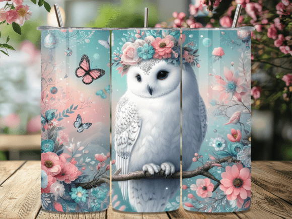 White Snowy Owl Floral Tumbler Wrap Review